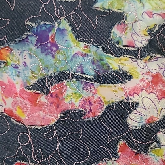 Morgan Cole Colorful Shacket with Denim & Embroidery size Medium - Picture 3 of 9